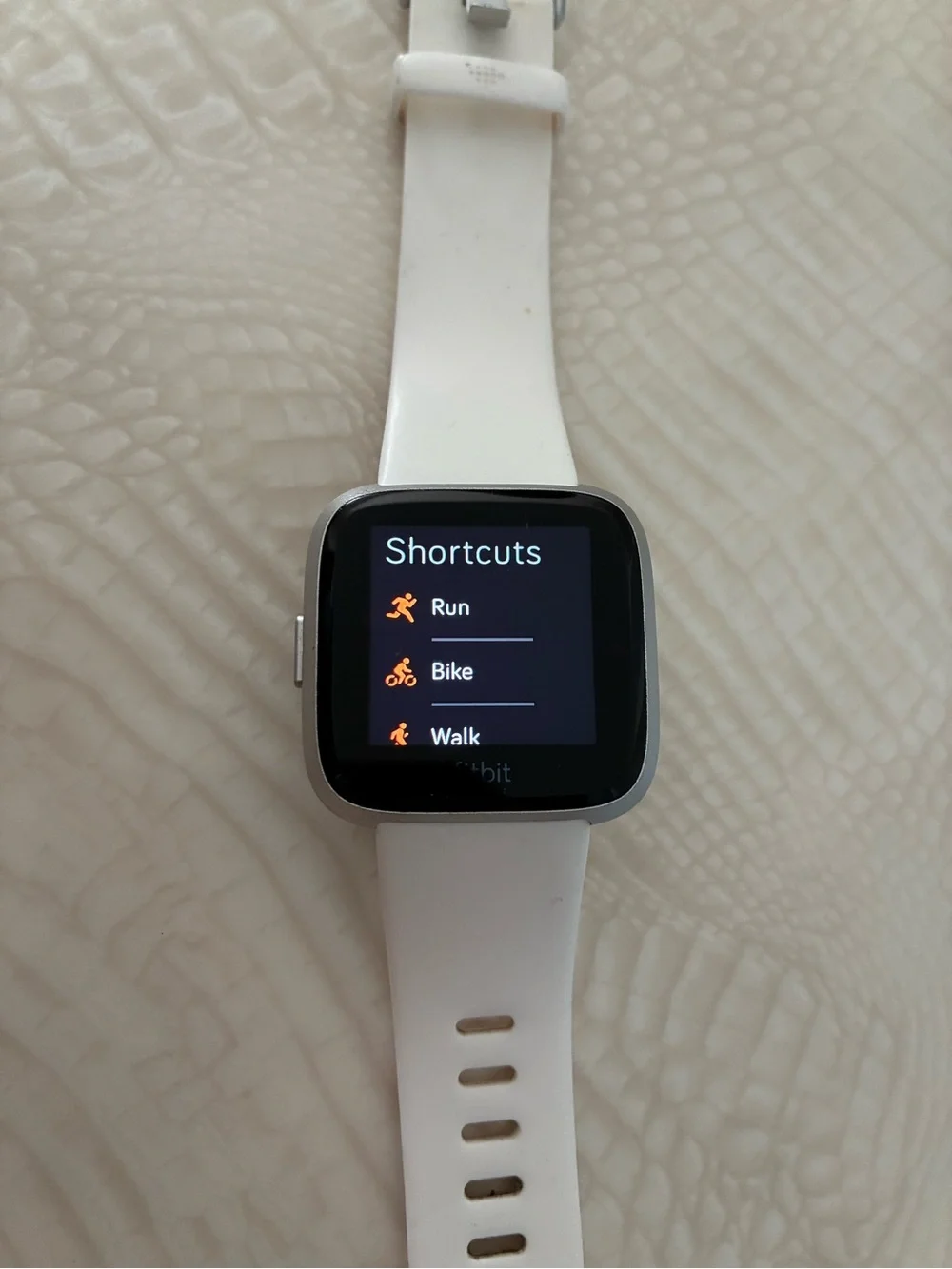 fitbit White Smartwatch with Square Display